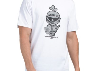 KARL LAGERFELD PARIS Armor Graphic T-shirt-White#1000937219