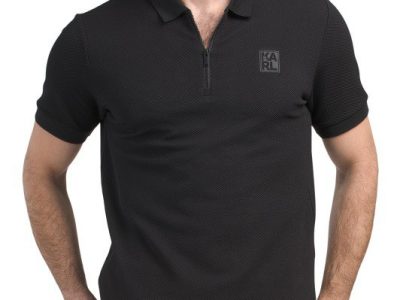 KARL LAGERFELD PARIS Performance Polo-black#1000963874