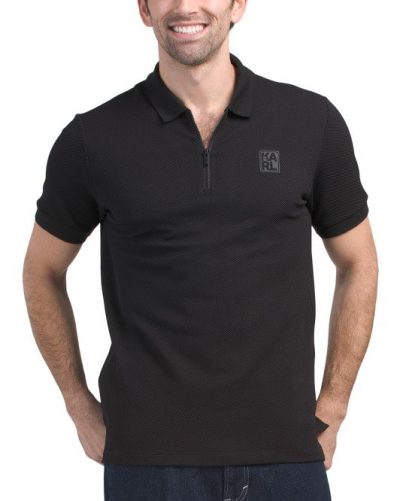 KARL LAGERFELD PARIS Performance Polo-black#1000963874 - Image 1