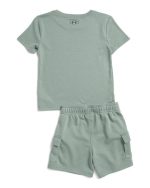 UNDER ARMOUR Little Boys 2pc Short Sleeve Tee And Cargo Shorts Set-green#1001062172 - Image 2