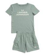 UNDER ARMOUR Little Boys 2pc Short Sleeve Tee And Cargo Shorts Set-green#1001062172