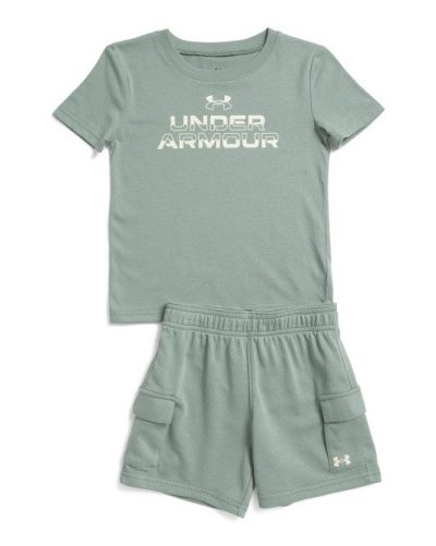UNDER ARMOUR Little Boys 2pc Short Sleeve Tee And Cargo Shorts Set-green#1001062172 - Image 1