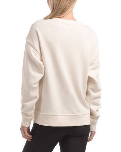 DKNY JEANS Sequin Applique Sati Top-Eggnog - Image 2