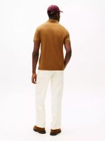 Regular Fit Textured Monogram Polo - Highland Khaki #XM05639-GWP - Image 3