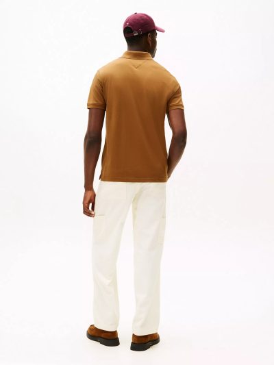 Regular Fit Textured Monogram Polo - Highland Khaki #XM05639-GWP - Image 3