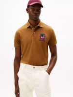Regular Fit Textured Monogram Polo - Highland Khaki #XM05639-GWP