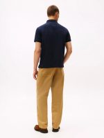 Regular Fit Textured Monogram Polo - Navy #XM05639-DW5 - Image 2