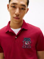 Regular Fit Textured Monogram Polo-Rouge - Image 3