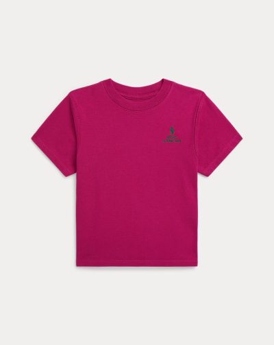 Logo Cotton Jersey Tee Toddler/Kids Girl- Preppy Pink#100064144 - Image 1