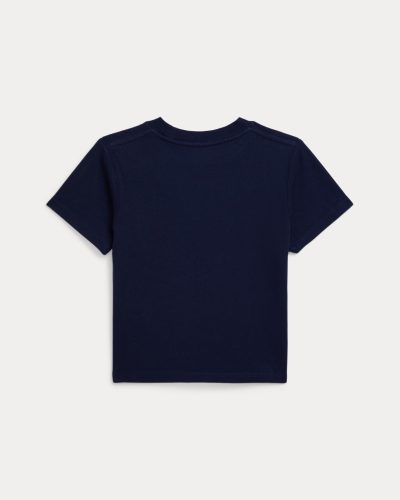 Logo Cotton Jersey Tee Toddler/Kids Girl- Refined Navy#100064144 - Image 2