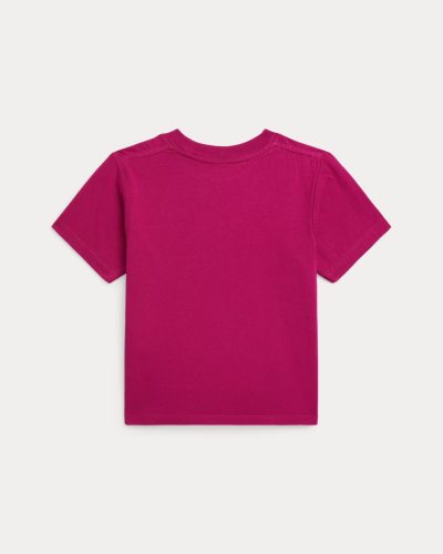 Logo Cotton Jersey Tee Toddler/Kids Girl- Preppy Pink#100064144 - Image 2