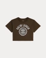Logo Crest Cotton Jersey Boxy Tee Toddler/Kids Girl- Court Brown#100064171