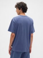 Gap × Disney Mickey Mouse Everyday Soft Relaxed Logo T-Shirt- Blue Ridge - Image 2
