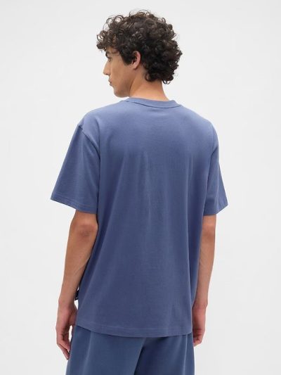 Gap × Disney Mickey Mouse Everyday Soft Relaxed Logo T-Shirt- Blue Ridge - Image 2