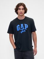 Gap × Disney Mickey Mouse Everyday Soft Relaxed Logo T-Shirt- Black Moonless Night