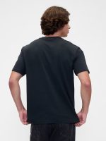 Gap × Disney Mickey Mouse Everyday Soft Relaxed Logo T-Shirt- Black Moonless Night - Image 3