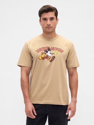 Gap × Disney Mickey Mouse Everyday Soft Relaxed Logo T-Shirt- Mojave - Image 1
