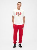 Gap × Disney Mickey Mouse Everyday Soft Relaxed Logo T-Shirt- Disney Family Santa White - Image 2
