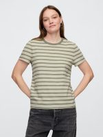 Favorite Stripe Crewneck T-Shirt- Green Stripe