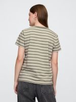 Favorite Stripe Crewneck T-Shirt- Green Stripe - Image 2