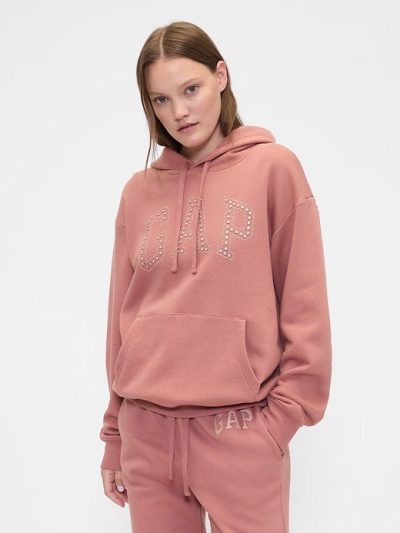 Relaxed Gap Logo Hoodie-  Faded Cedar - Image 1