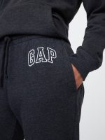 Women Gap Logo Joggers-Charcoal Heather Gray - Image 2