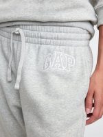 Women Gap Logo Joggers-Light Heather Gray - Image 2