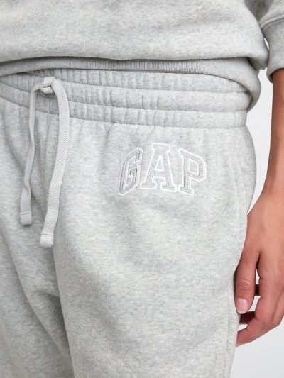 Women Gap Logo Joggers-Light Heather Gray - Image 2