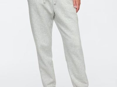 Women Gap Logo Joggers-Light Heather Gray