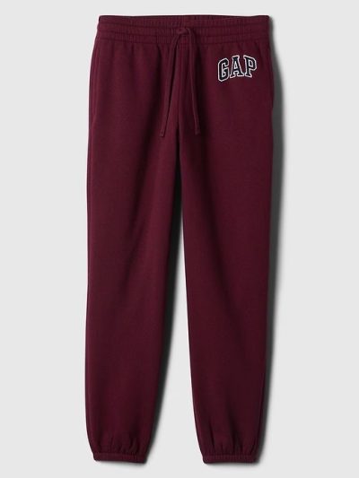 Women Gap Logo Joggers-Deep Ruby Red - Image 2