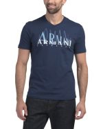 ARMANI EXCHANGE Graphic T-shirt-Medieval Blue