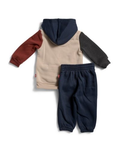 LEVIS Infant Boys 2pc Color Block Fleece Pants Set-Safari - Image 2