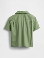 Baby & Toddler Organic Cotton Poplin Cabana Shirt -Twig#822485 - Image 3