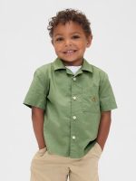 Baby & Toddler Organic Cotton Poplin Cabana Shirt -Twig#822485
