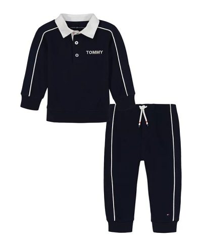 Tommy Hilfiger Baby Boys 2-Piece Polo Shirt and Pants Set-Navy - Image 1