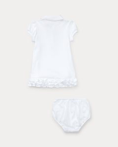 Ruffled Polo Dress & Bloomer-White - Image 2
