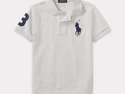 Big Pony Cotton Mesh Polo Shirt Toddler/Kid Boys-Andover Heather