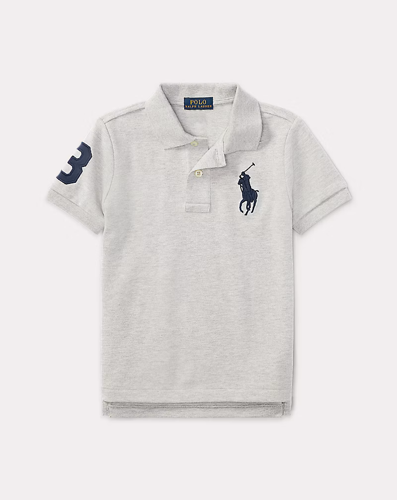 s7-1264385_lifestyle Big Pony Cotton Mesh Polo Shirt Toddler/Kid Boys-Andover Heather - Image 1