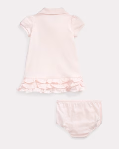 Ruffled Polo Dress & Bloomer-Delicate Pink - Image 2