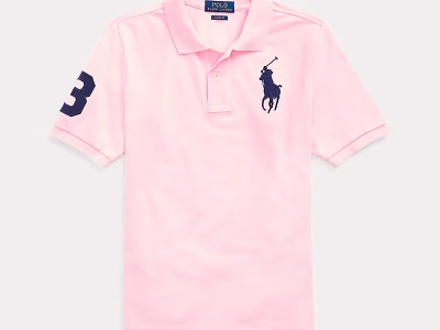 Big Pony Cotton Mesh Polo Shirt Toddler/Kid Boys-Carmel Pink