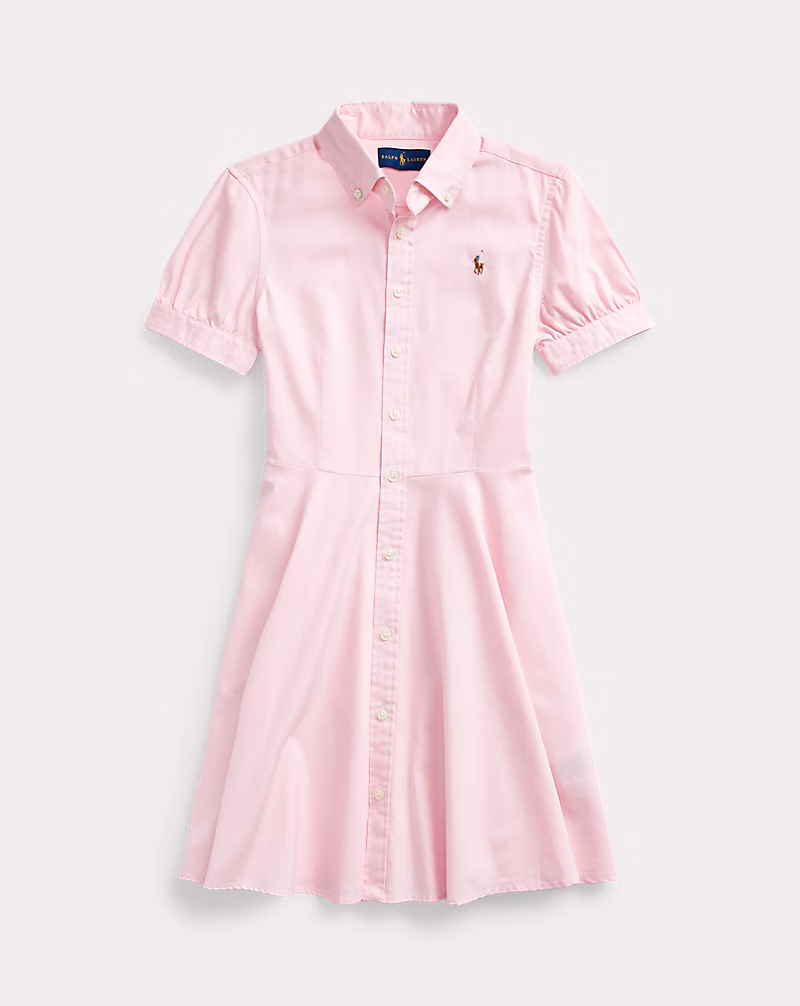 s7-1361627_lifestyle Cotton Oxford Shirtdress Kid Girls-Deco Pink - Image 1