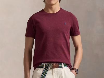 Jersey Crewneck T-Shirt - All Fits(Classic)- Spring Wine Heather#440903