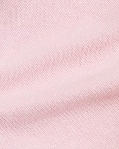 Cotton Mesh Peplum Polo Shirt Baby girl- Pink - Image 3