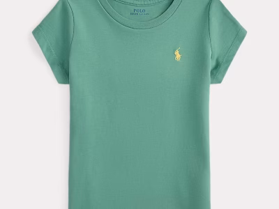 Cotton Jersey Tee Toddler/Kids Girl- Fairway Green Multi#569562