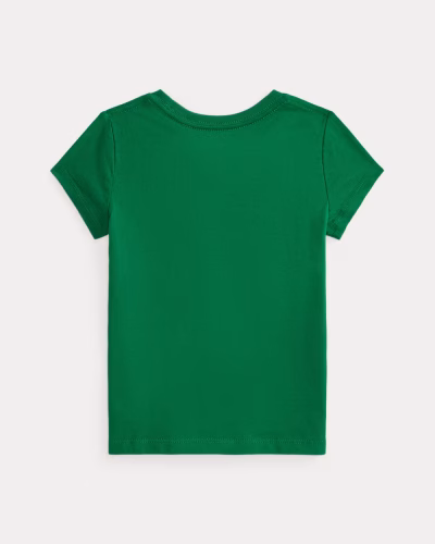 Cotton Jersey Tee Toddler/Kids Girl-Athletic Green#569562 - Image 2