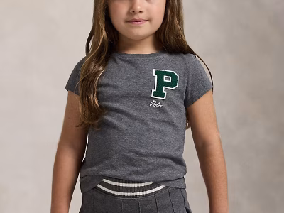 Cotton Jersey Letterman Tee TODDLER/KID GILRS-Multi