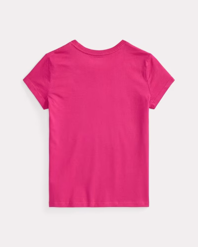 Cotton Jersey Tee Toddler/Kids Girl-Preppy Pink# 569562 - Image 2