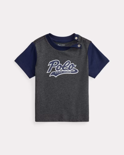 Logo Color-Blocked Cotton Tee Baby/Toddler/Kids Boys - Windsor Heather Multi #100063026 - Image 3
