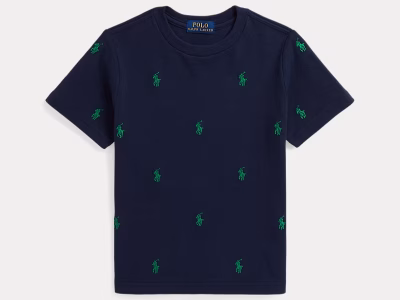 Polo Pony Cotton Mesh Tee Toddler/Kids Boy-Refined Navy