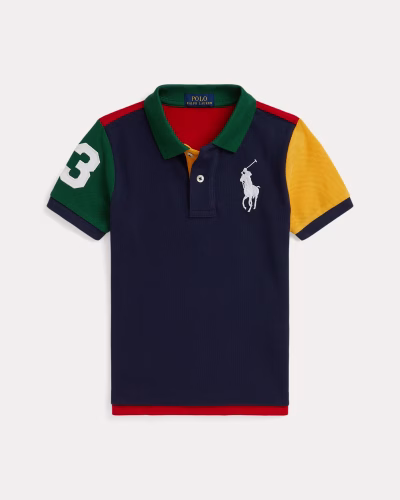 Big Pony Color-Blocked Mesh Polo Shirt Toddler/Kids Boys -  Refined Navy Multi #100063506 - Image 1